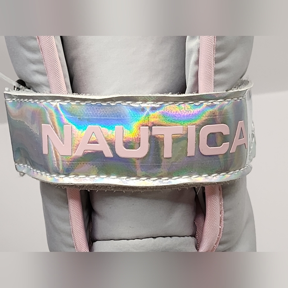 Nautica Girls Albermarle 2 Pink And Grey Iridescent Snow Boots Size 9 - Picture 10 of 16